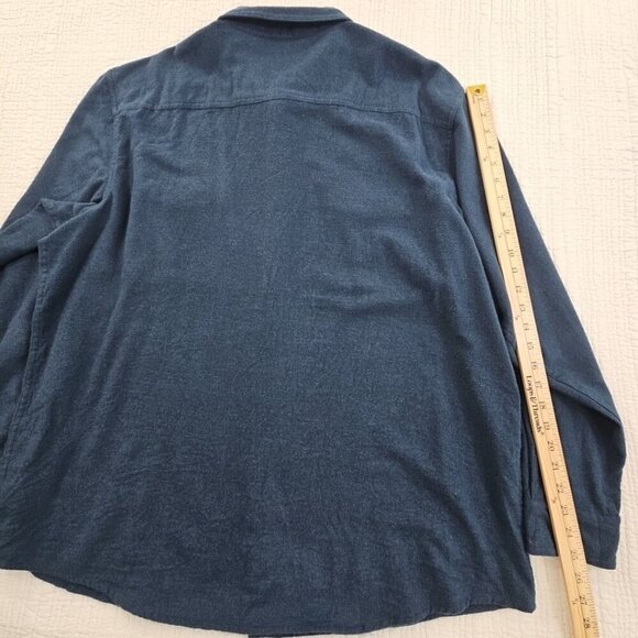 Red Head Brand Co. 2 Pocket Heavy Blue Flannel Shirt Men's 2XL Long Sleeve EUC - Picture 12 of 15